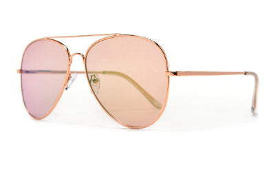 pink colored lens gold framed aviators sunglasses angle 2